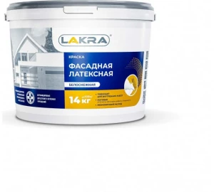 Краска акриловая фасадная 14кг Лакра