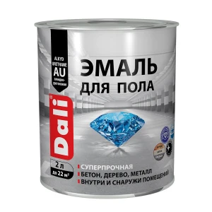 Эмаль алкидно-уретановая для пола 2,5л серая RAL7040 DALI