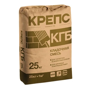 Клей для ячеистого бетона КГБ 25кг КРЕПС (56)