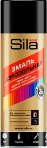 Эмаль акриловая аэрозольная Черная матовая RAL 9005 520мл Sila HOME (12)