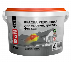 Краска резиновая 3кг Чёрная DALI