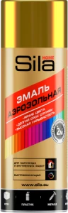 Эмаль акриловая аэрозольная Золото металлик 520мл Sila HOME (12)