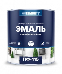 Эмаль алкидная ПФ-115 Синяя глянц. 2,7кг ПРОРЕМОНТТ (3)