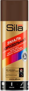 Эмаль акриловая аэрозольная Коричневый RAL 8028 520мл Sila HOME (12)
