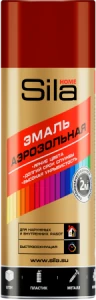 Эмаль акриловая аэрозольная Красный-винно RAL 9003 520мл Sila HOME (12)