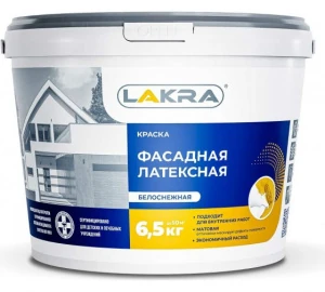 Краска акриловая фасадная  6,5кг Лакра