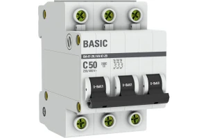 Автомат.выкл. 3п 50А ВА 47-29 4,5кА х-ка С Basic ЭКФ