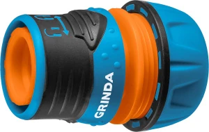 Соединитель с запирающим механизмом для шланга 1/2 с автостопом GRINDA