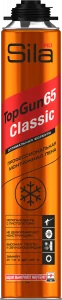 Пена монтажная профессиональная зимняя 65л  800мл SILA TopGun Classic (-18С) (12)