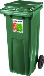Бак мусорный 120л с колесами пластиковый GRINDA